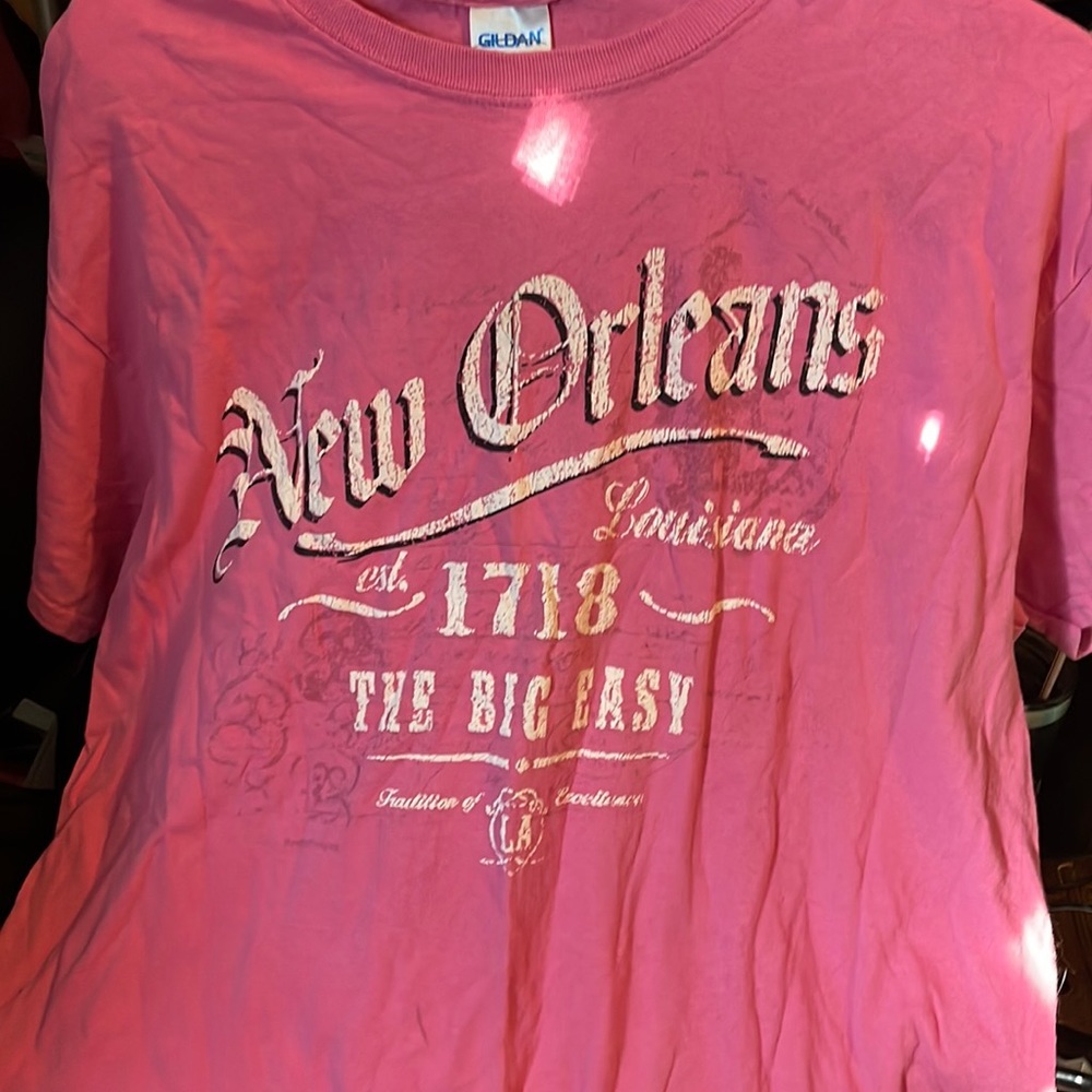 New Orleans large pink shirt